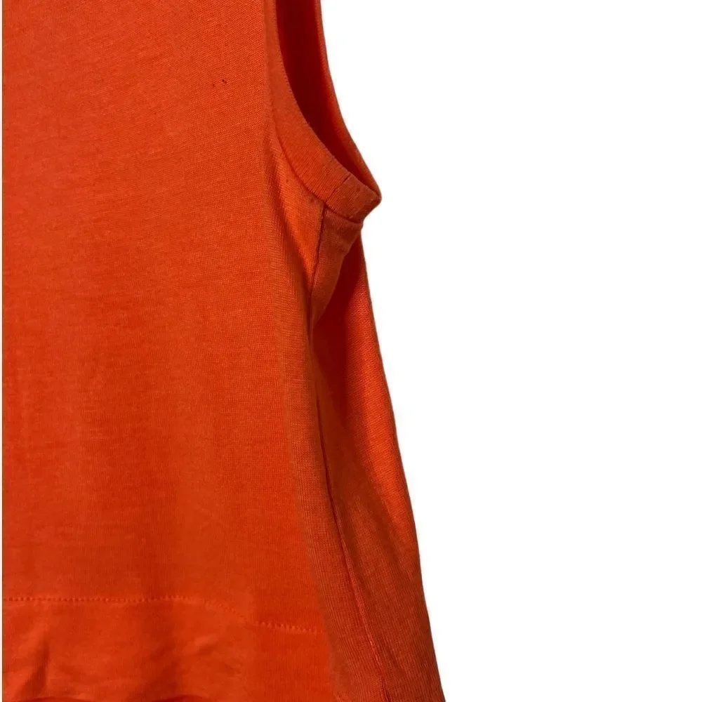 Michael Kors Tiered Sleeveless Blouse Orange Size XS